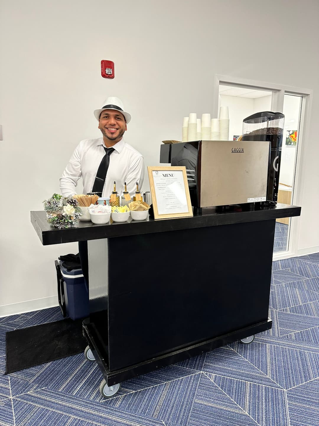 Professional barista service in corporate environment